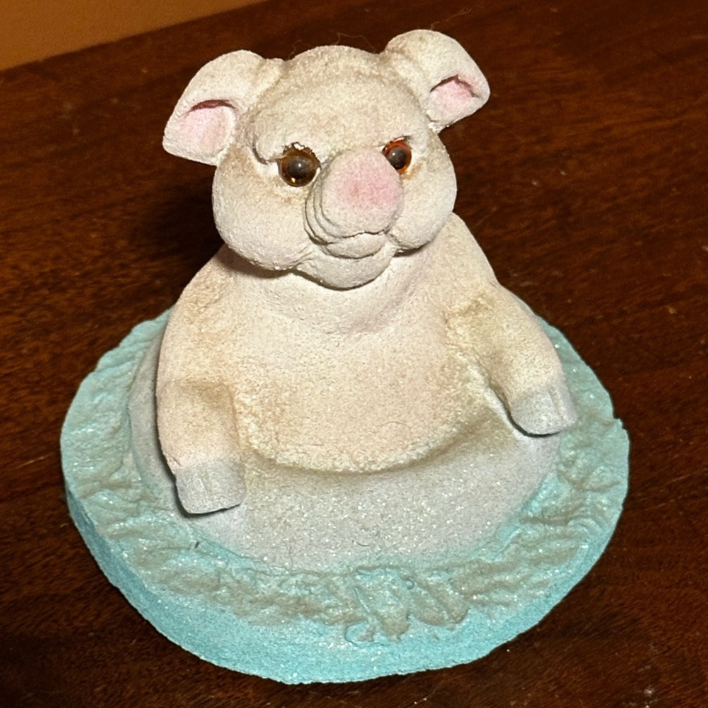 Sand Creations Pig Figurine Pool Float Swim Ring Paper Weight Decor